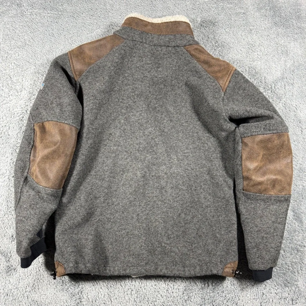 Kuhl Alpenwurx Jacket Mens Medium Berber‎ Collar Suede Panels Fleece Full Zip